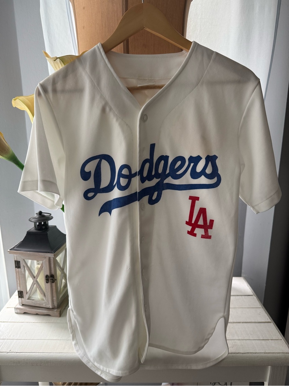 Vintage Los Angeles Dodgers White Jersey with Blue Script